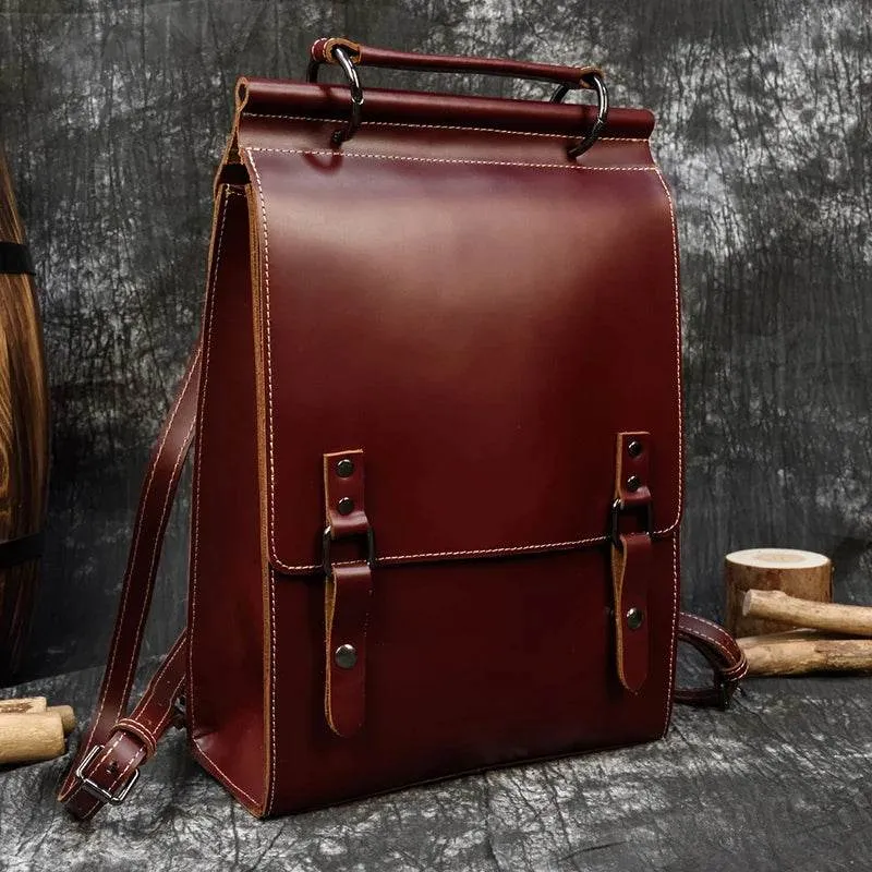 High Fashion Leather Backpack for Men & Women, School Bag
