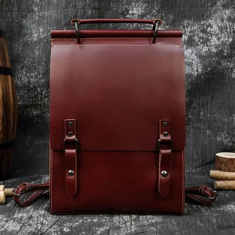 High Fashion Leather Backpack for Men & Women, School Bag