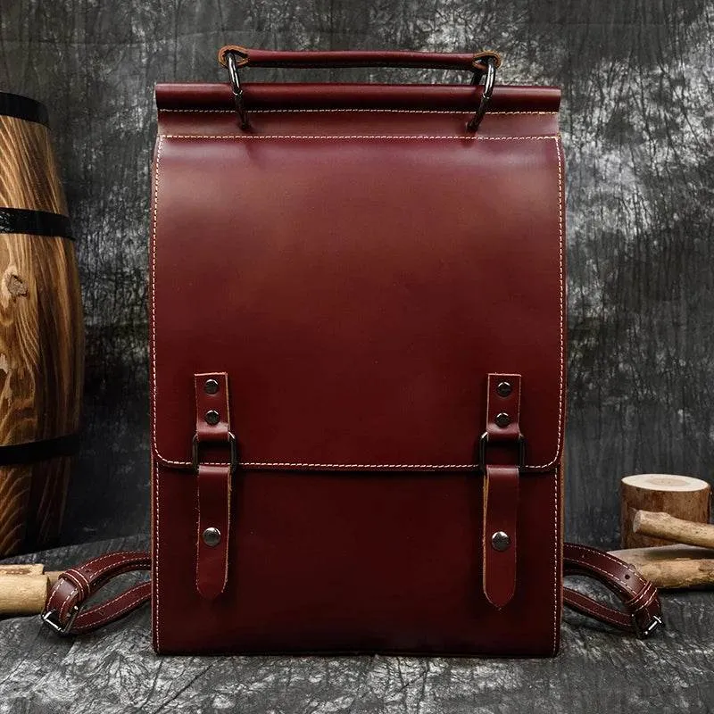 High Fashion Leather Backpack for Men & Women, School Bag