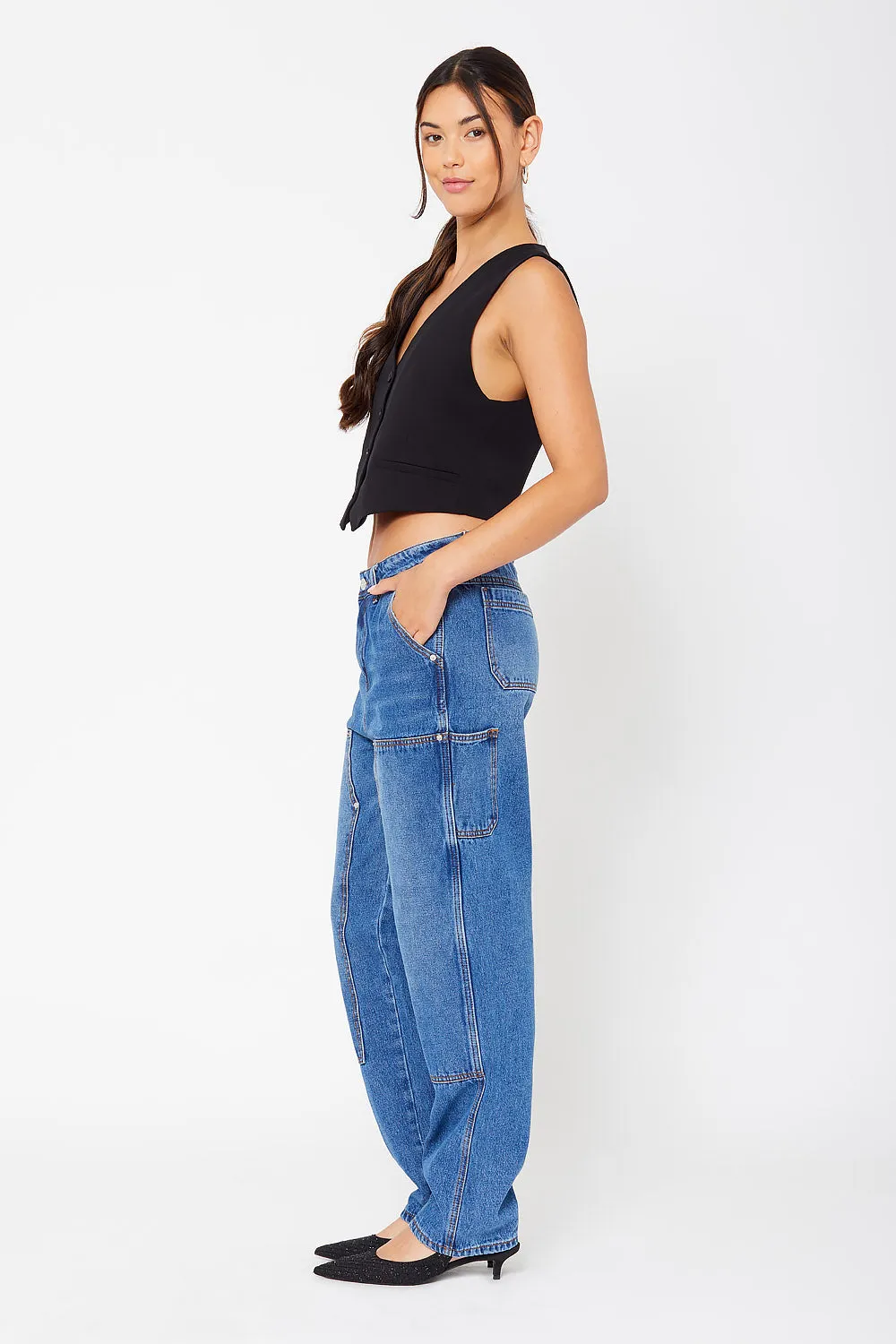 High-rise carpenter pants