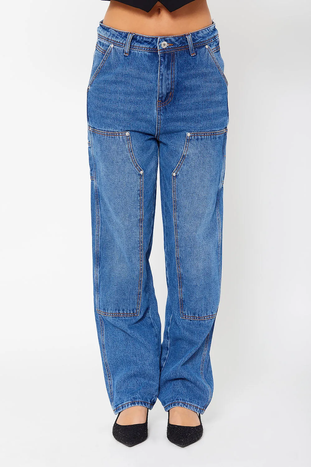 High-rise carpenter pants