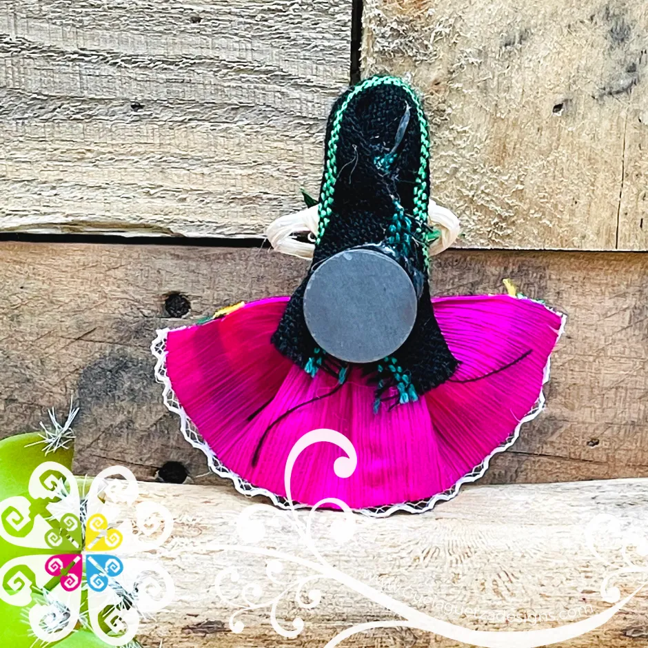 Holding Flowers Doll Magnet