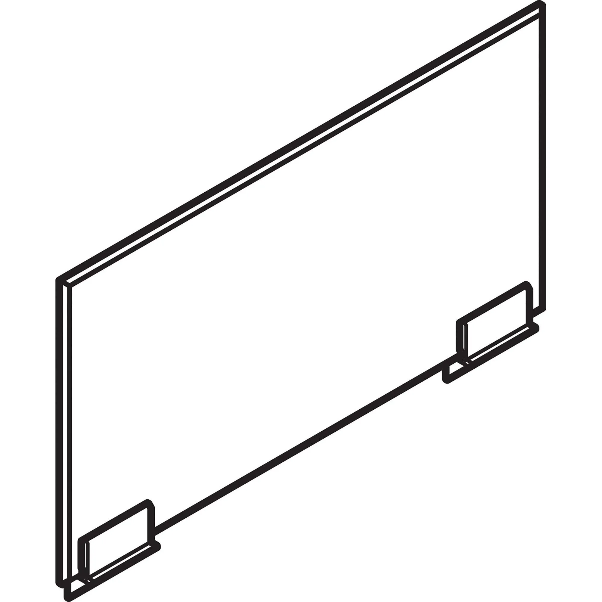 HON Voi Privacy Screen, Frosted, 24"W