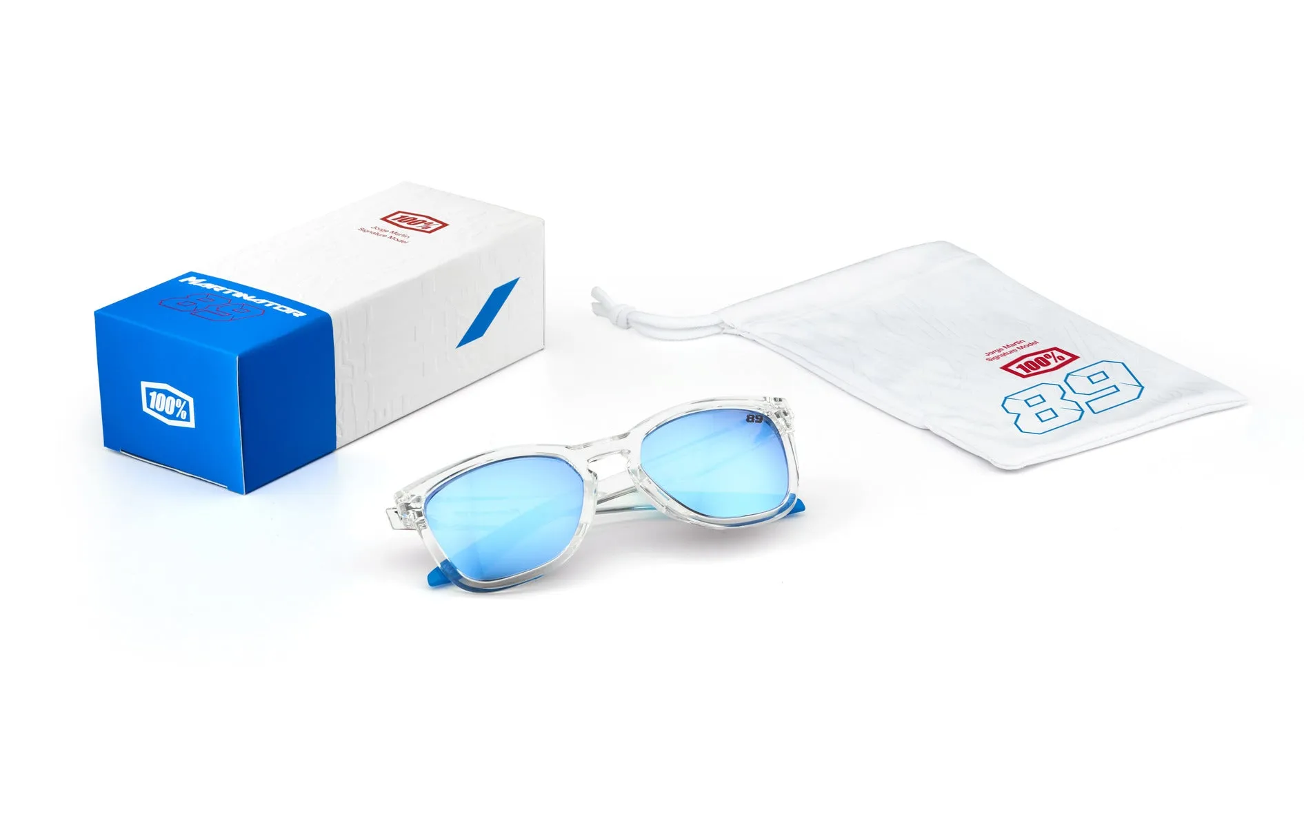 HUDSON - Jorge Martin SE Polished Clear - HiPER Blue Multilayer Mirror Lens