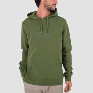 Hurley Cut Pullover Hoodie Moss
