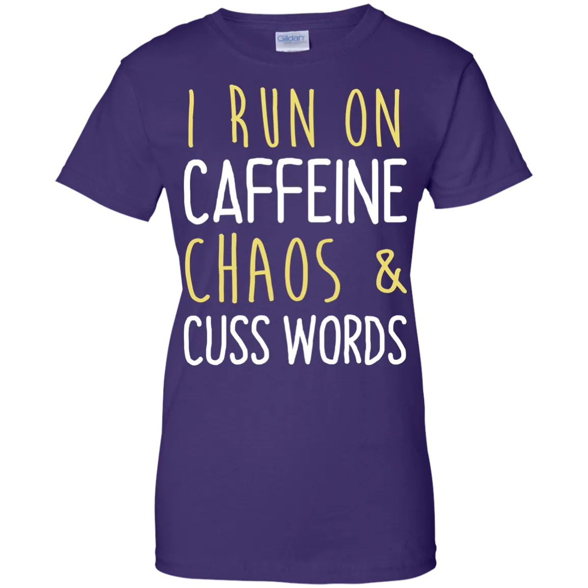 I run on caffeine chaos & cuss words tank/shirt/hoodie