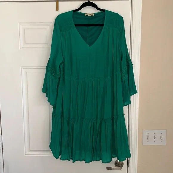 Indigo Rose Green Flowy Midi Dress size 2X