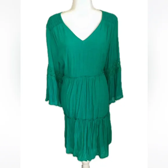 Indigo Rose Green Flowy Midi Dress size 2X