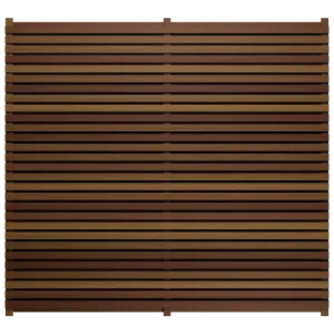 Iroko Slatted Fence Panels (Double Sided)