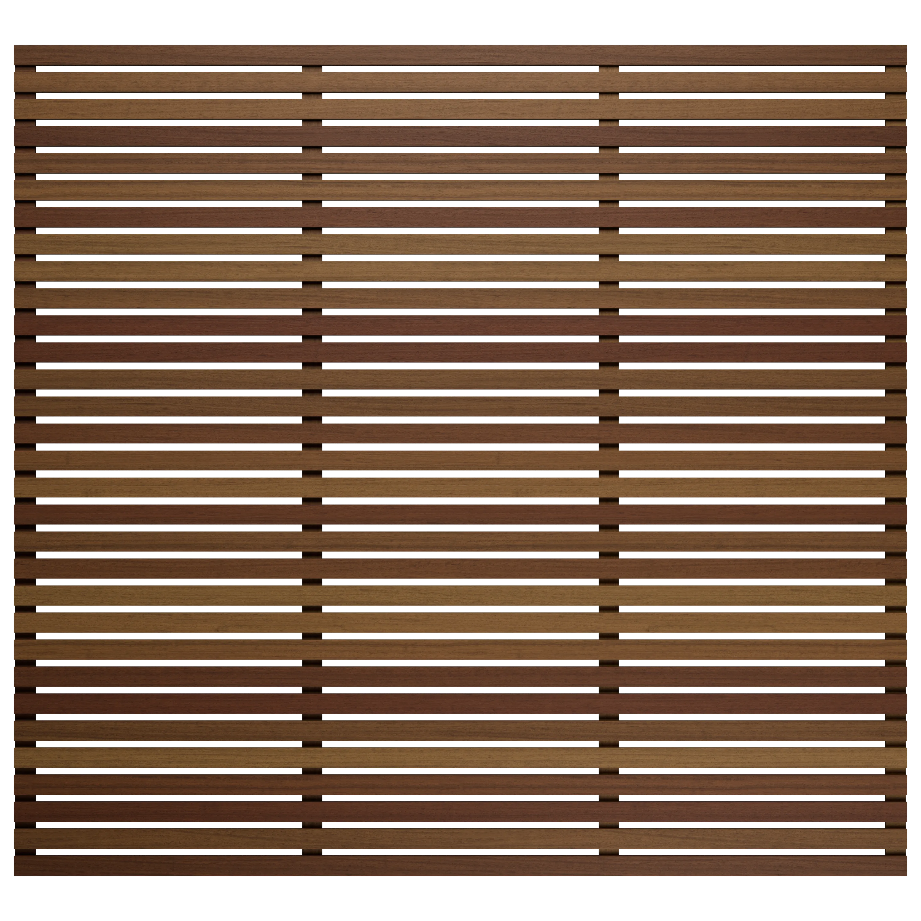 Iroko Slatted Fence Panels