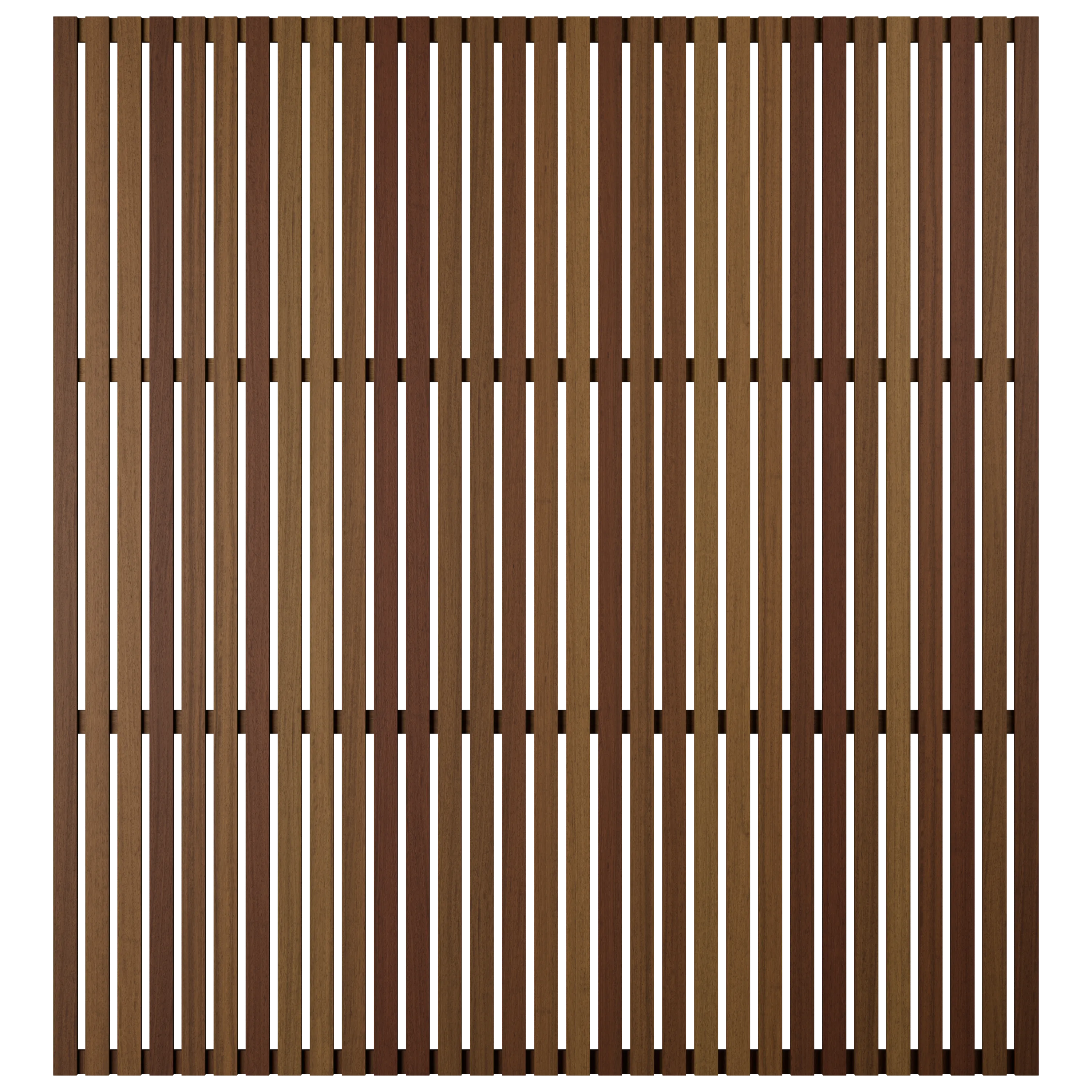 Iroko Slatted Fence Panels