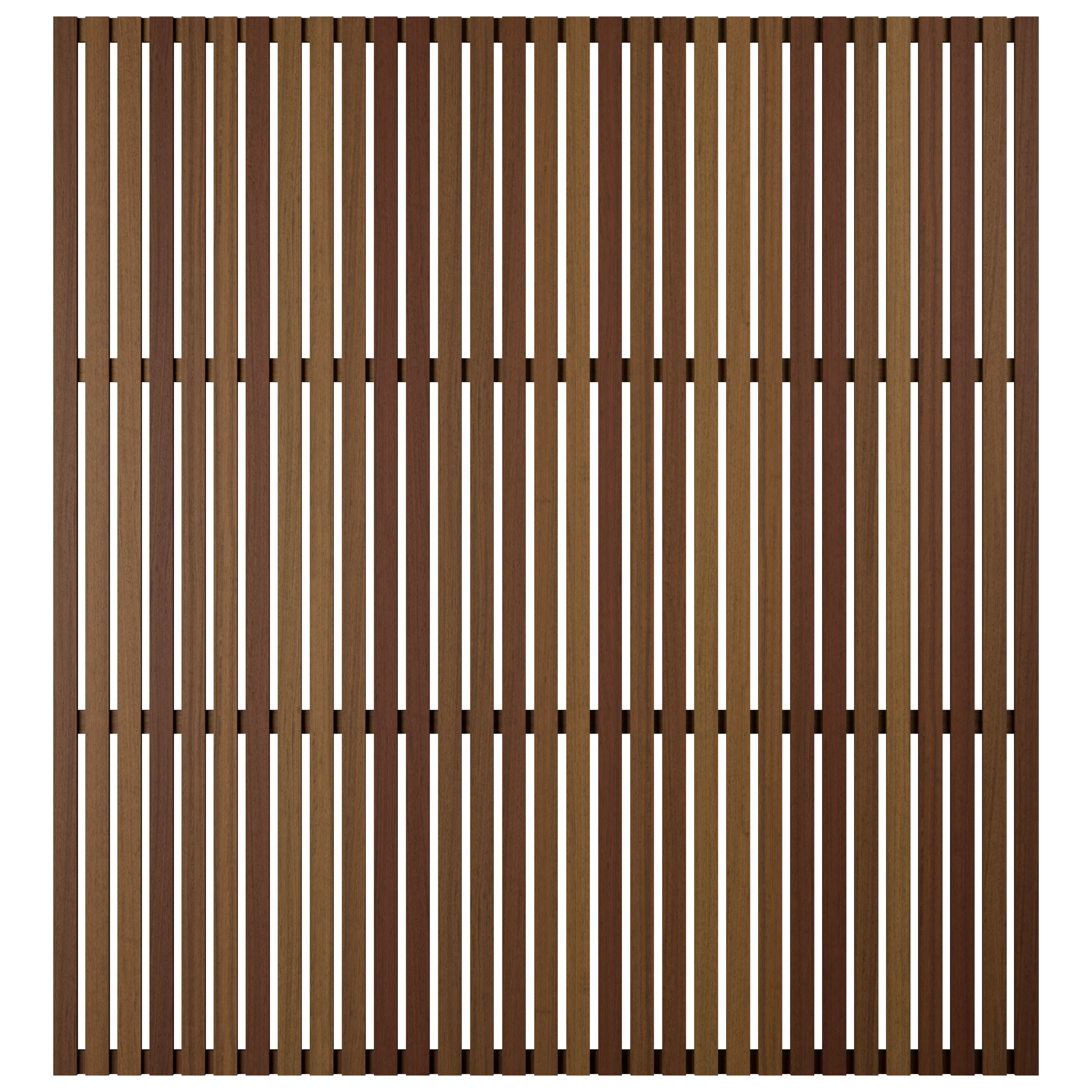Iroko Slatted Fence Panels