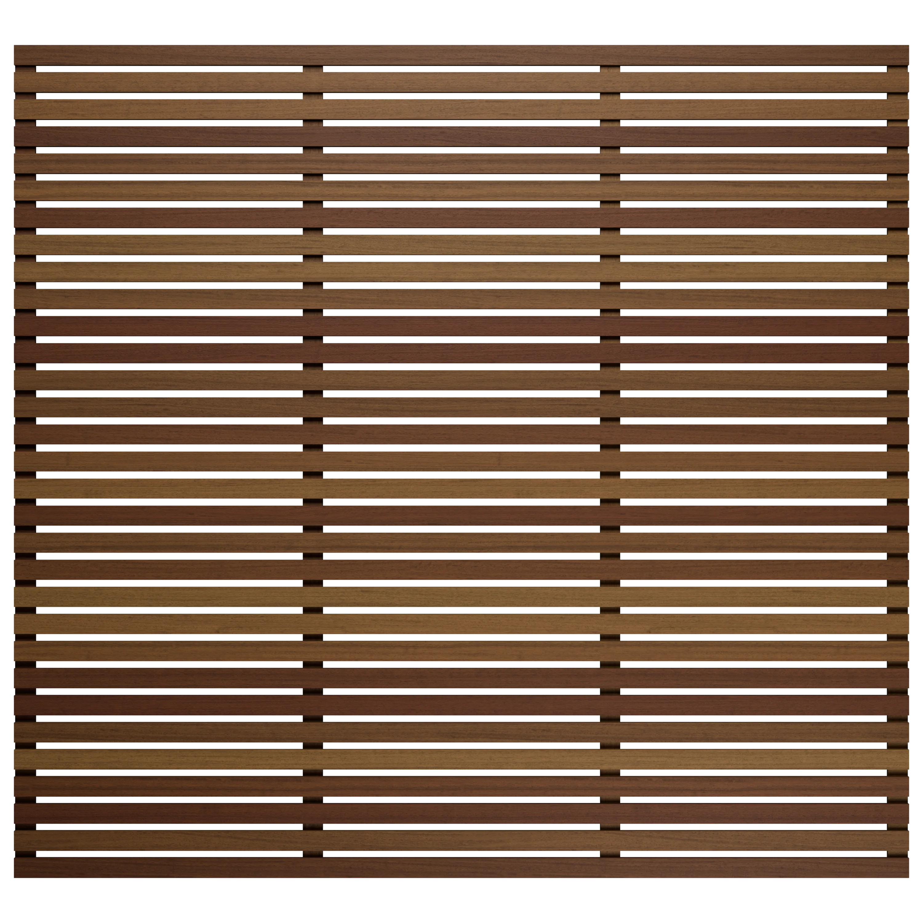 Iroko Slatted Fence Panels
