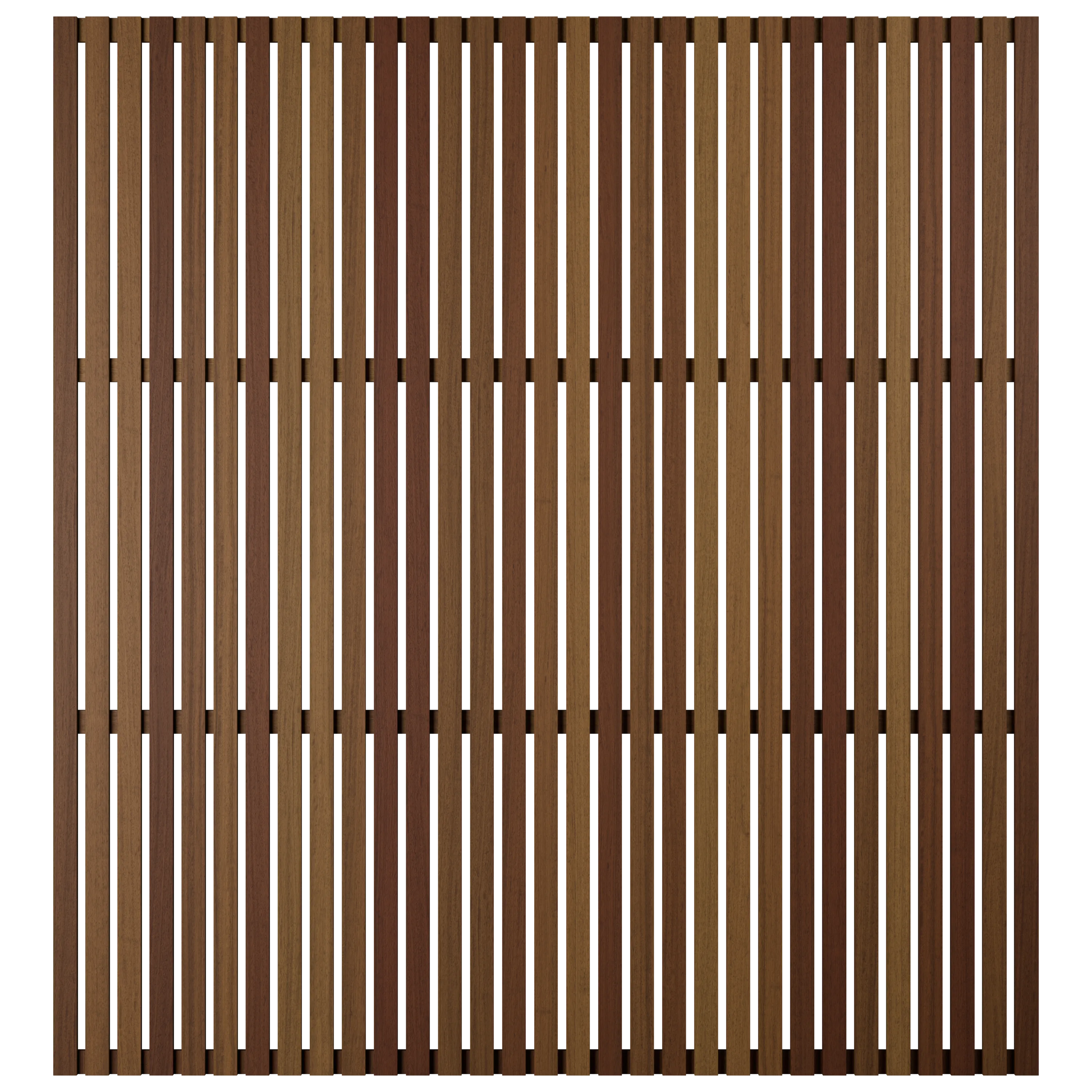 Iroko Slatted Fence Panels