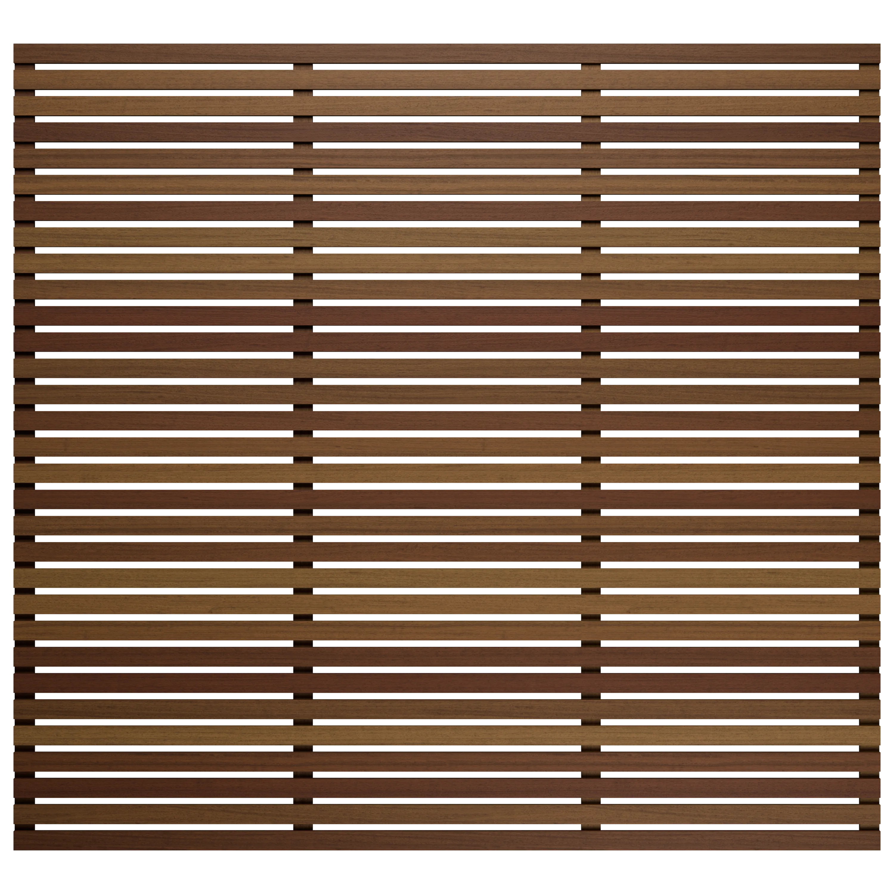 Iroko Slatted Fence Panels