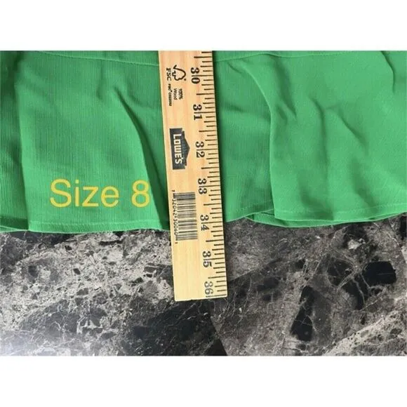 J Crew Women's‎ Flowy Hem Green Elegant Mini Dress 2Side Pockets Lined