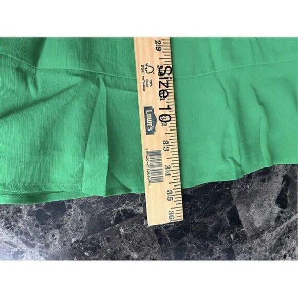 J Crew Women's‎ Flowy Hem Green Elegant Mini Dress 2Side Pockets Lined