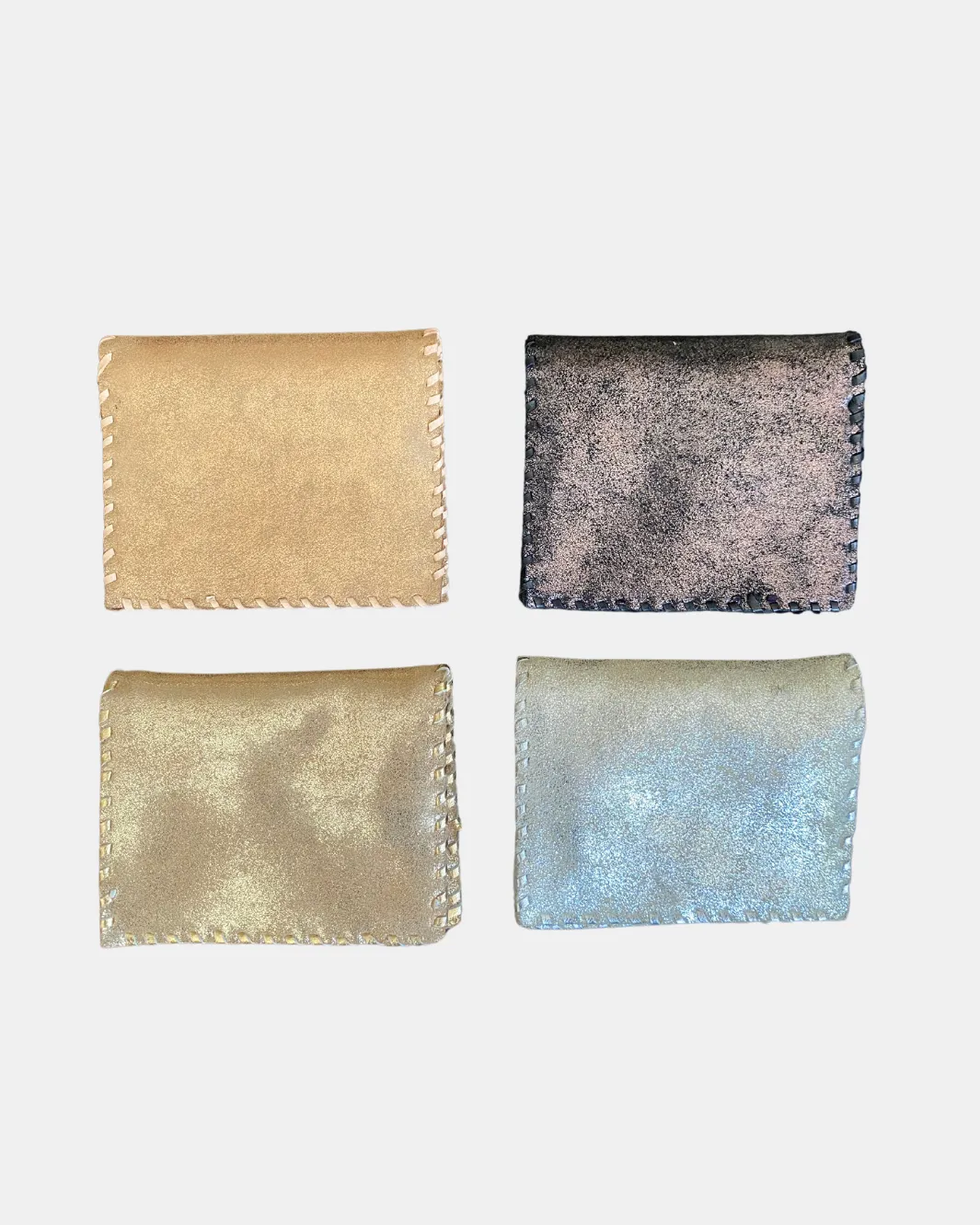 JANE FOLDING CARD HOLDER IN SILVER