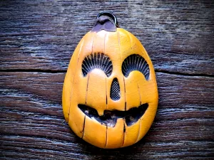 Jenny Davies-Reazor - Pumpkin Polymer Clay Pendant