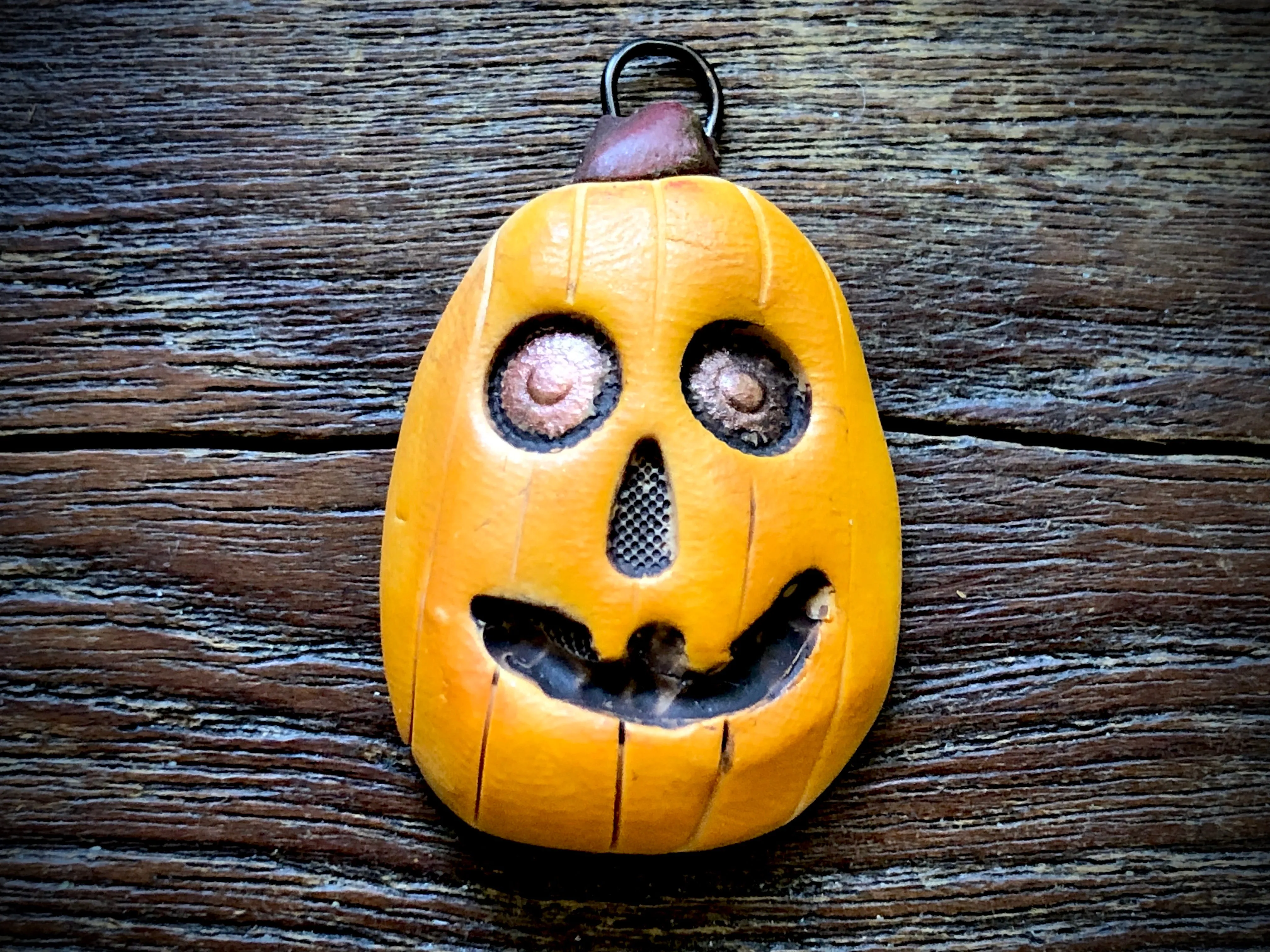 Jenny Davies-Reazor - Pumpkin Polymer Clay Pendant