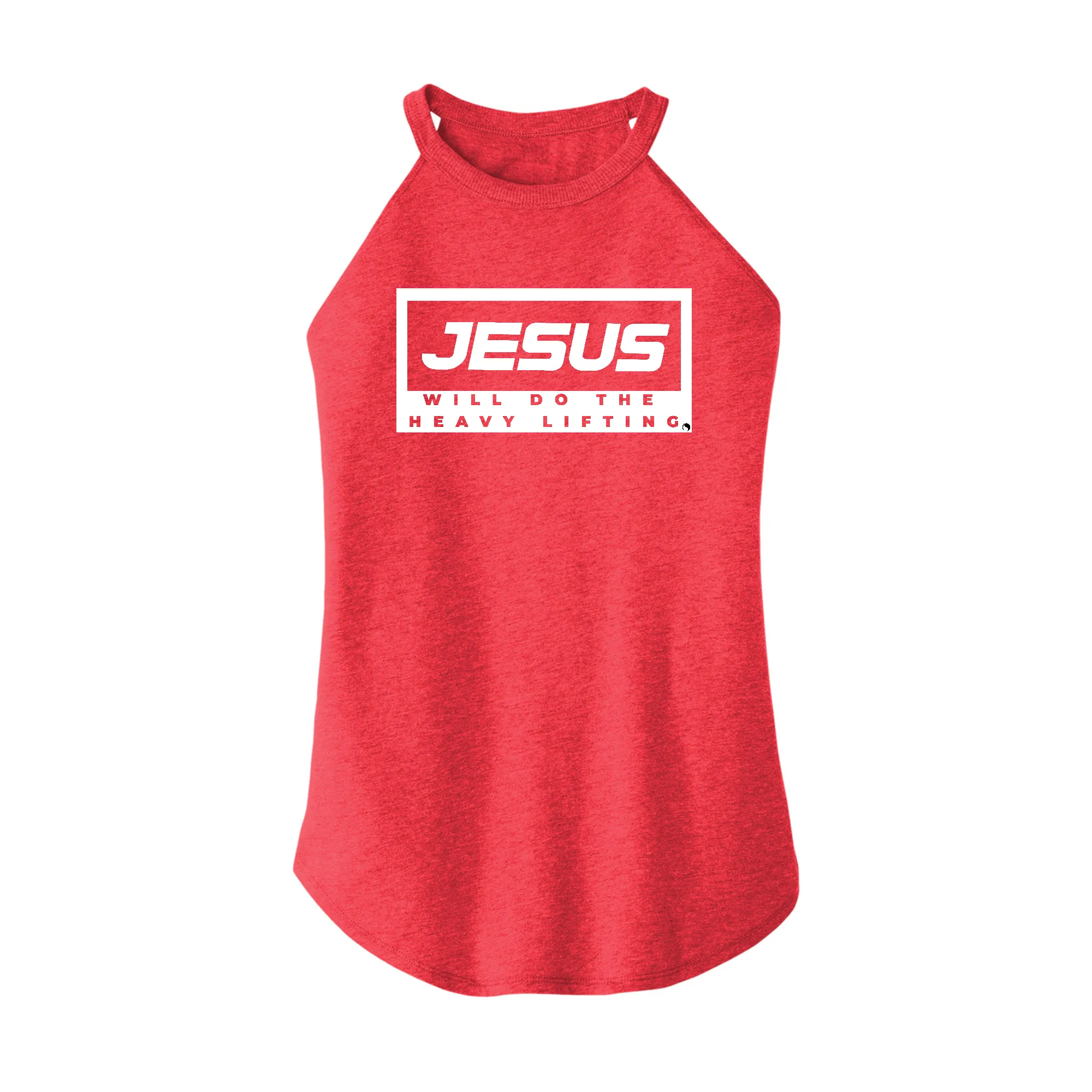 Jesus will do the heavy lifting Rocker Tank Top