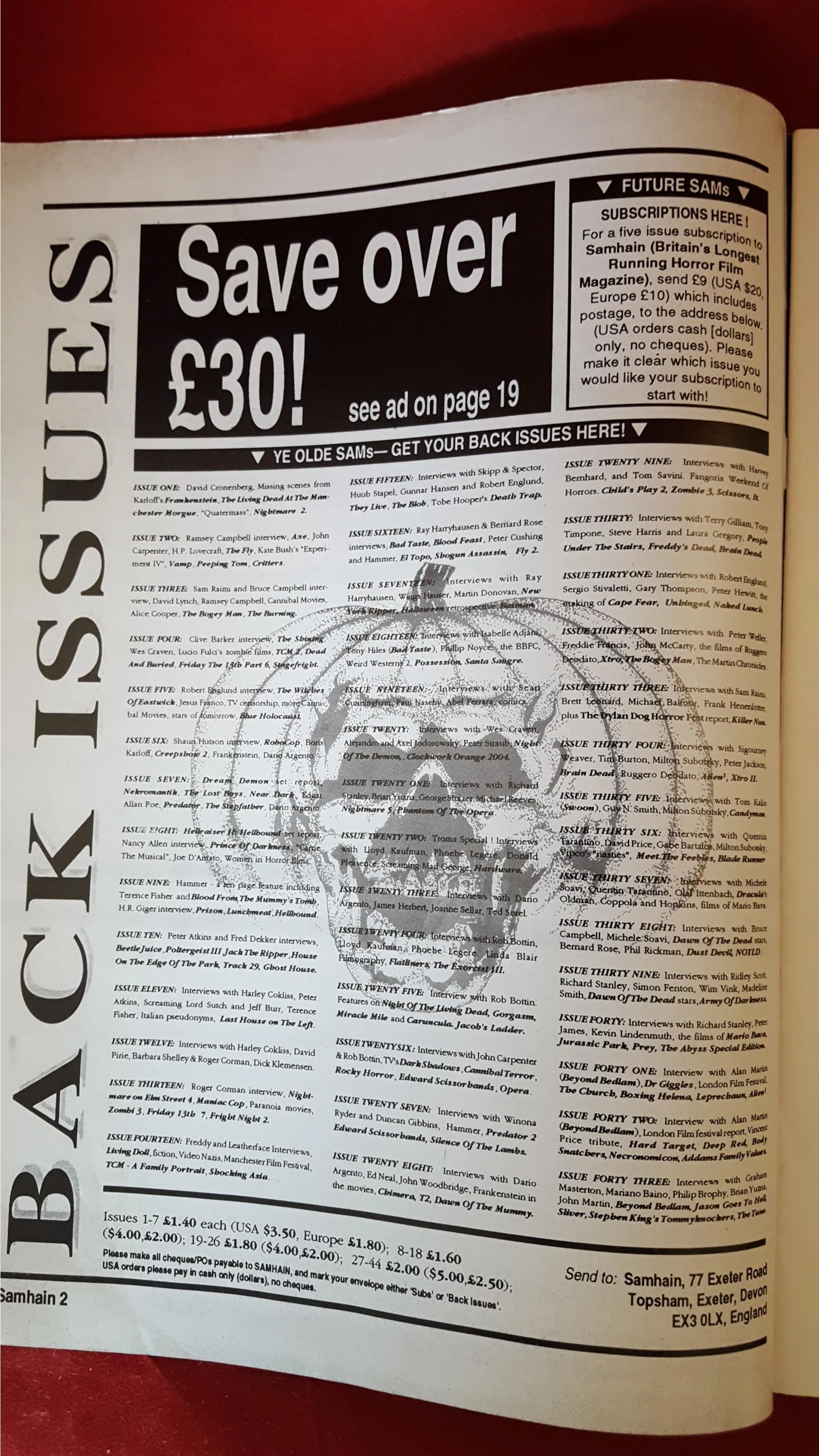 John Gullidge - Samhain, Issue 44, May/June 1994