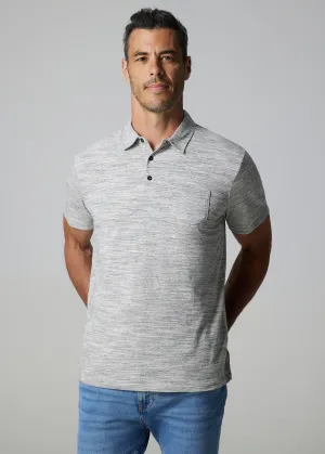Johnny Cotton Melange Lt.Grey Polo