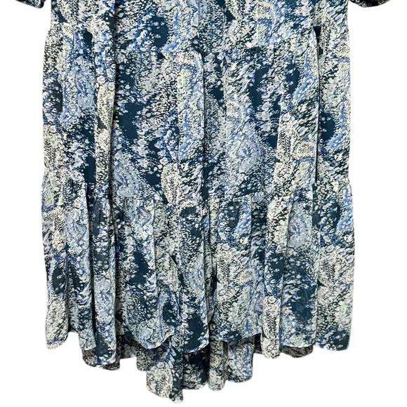 JOIE Parisian Paisley V-Neck Long Sleeve Flowy Maxi Length Dress size small