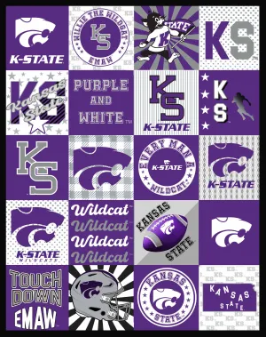 KANSAS STATE UNIVERSITY-Collegiate T-Shirt Minky-100% Polyester-KSU1362
