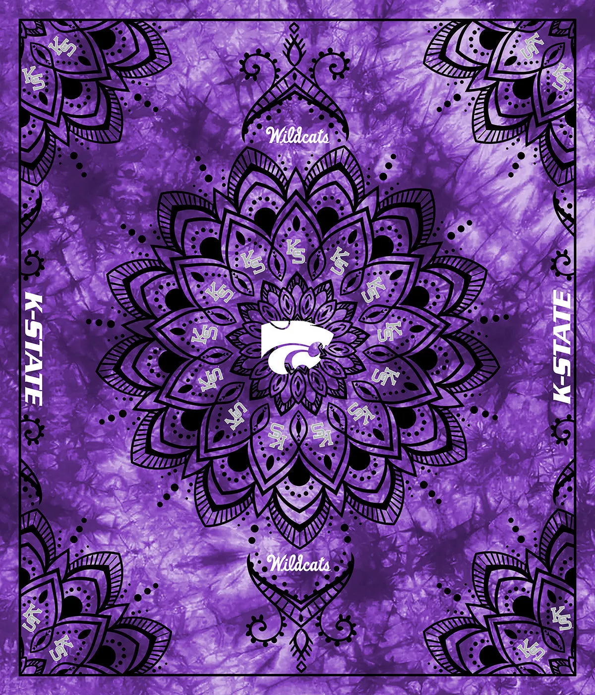 KANSAS STATE UNIVERSITY-Collegiate Tapestry-100% Polyester Minky-KSU1360