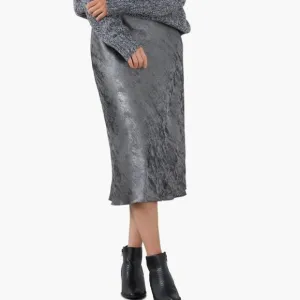 Karen Kane Night Lights Metallic Midi Skirt