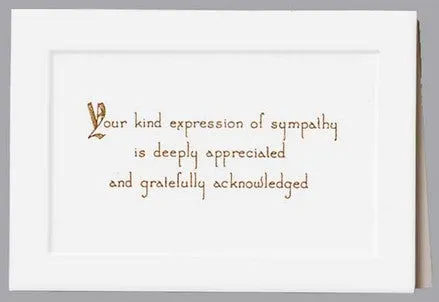 Kind Expression Raised Gold Paneled Acknowledgment- ST206-AK