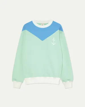 La Paz - Doria Logo Sweat - Azure/Green Spray