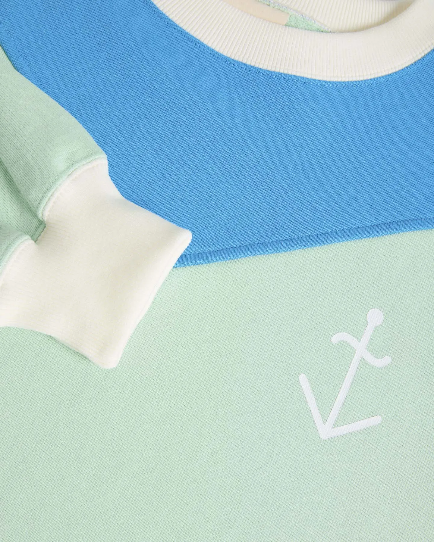 La Paz - Doria Logo Sweat - Azure/Green Spray