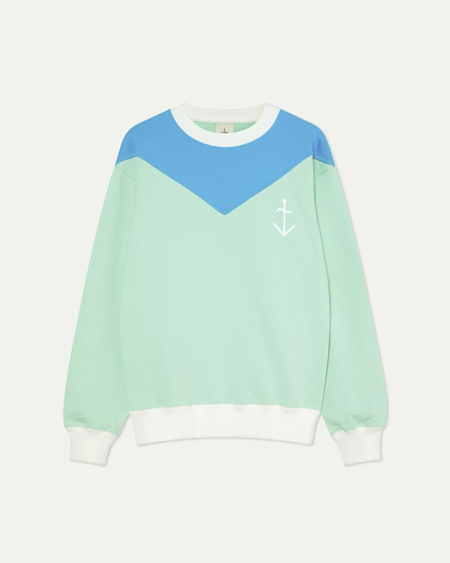 La Paz - Doria Logo Sweat - Azure/Green Spray