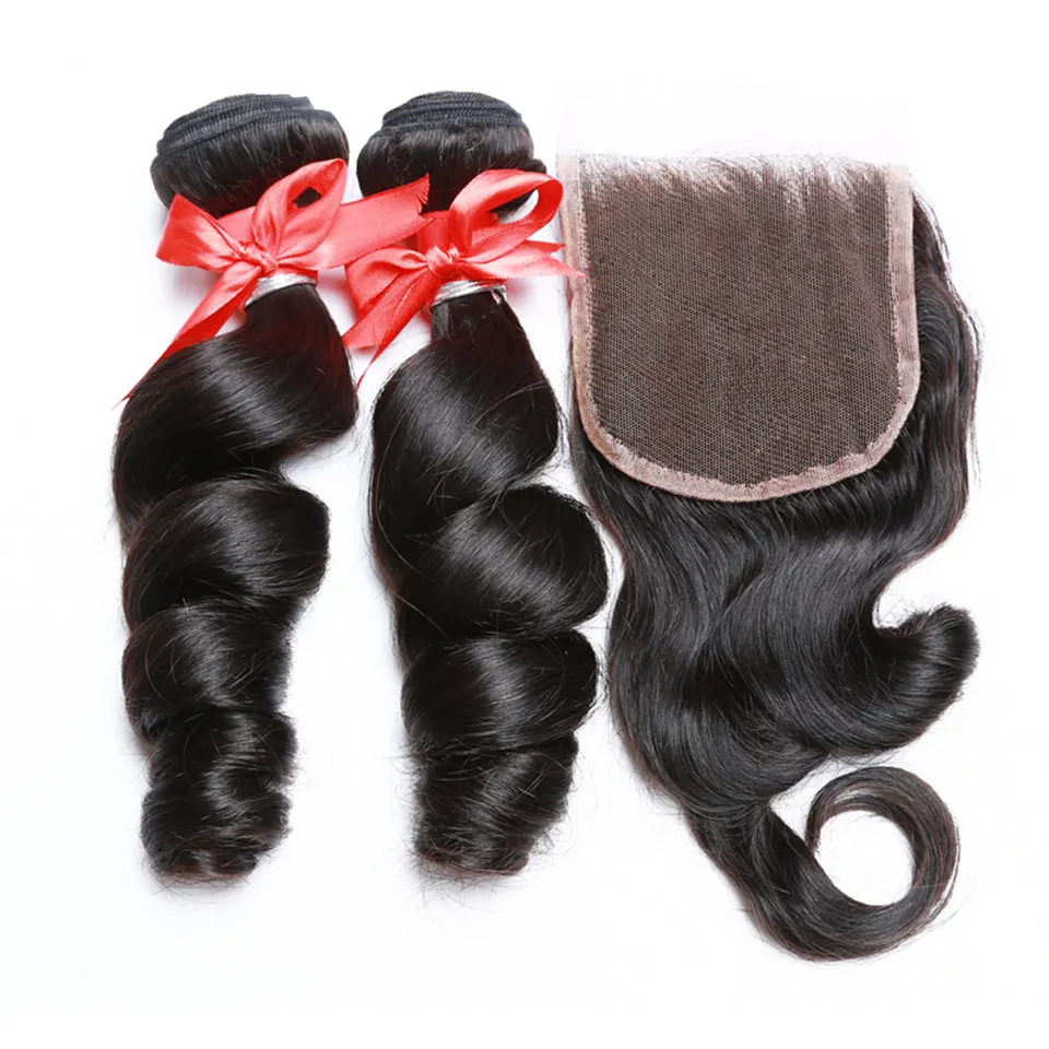LACE CLOSURE -LOOSE WAVE   2 BUNDLES