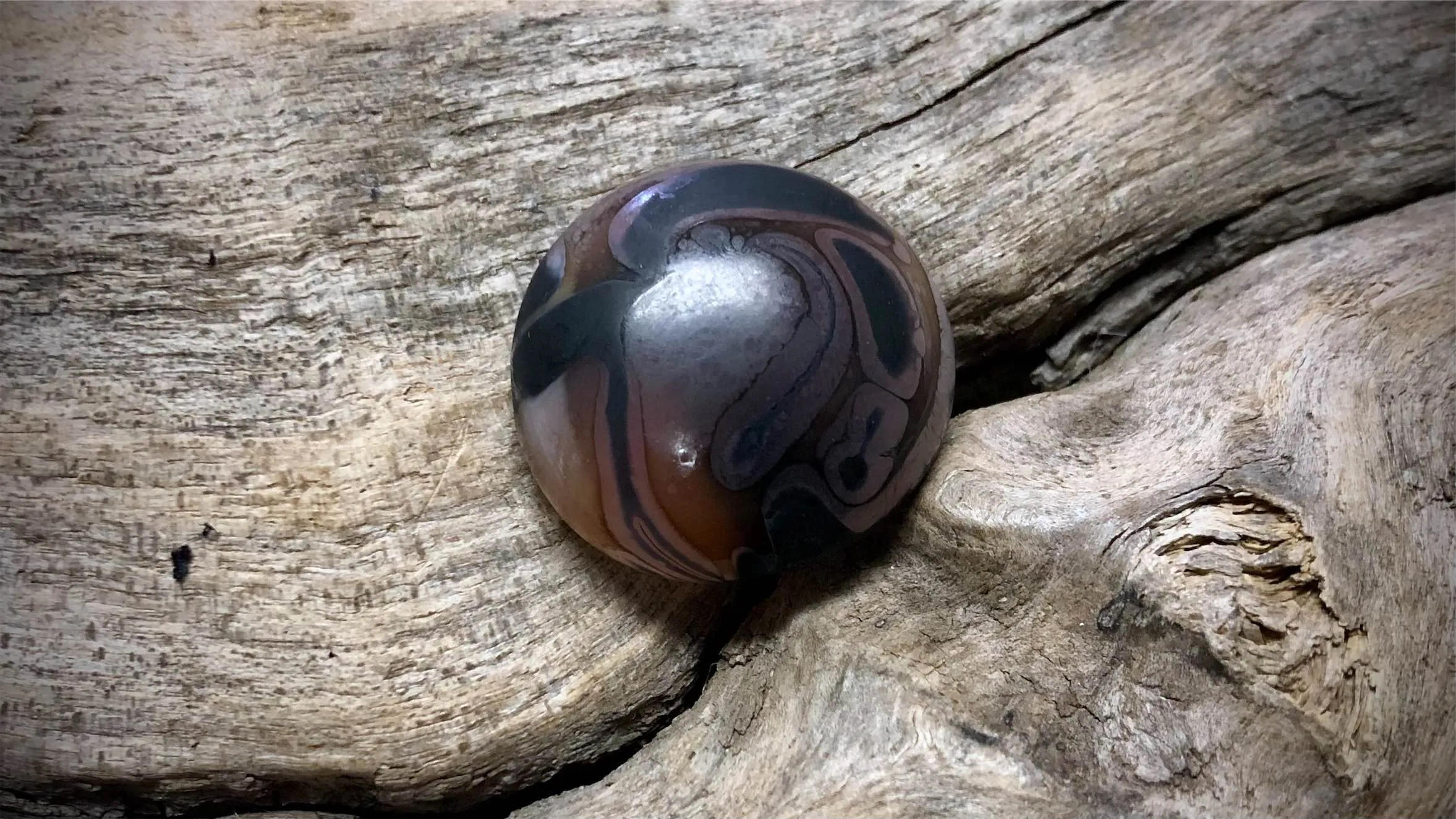 Lampwork Glass Cabochon by Robert Jennik