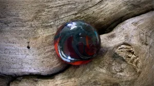 Lampwork Glass Cabochon by Robert Jennik