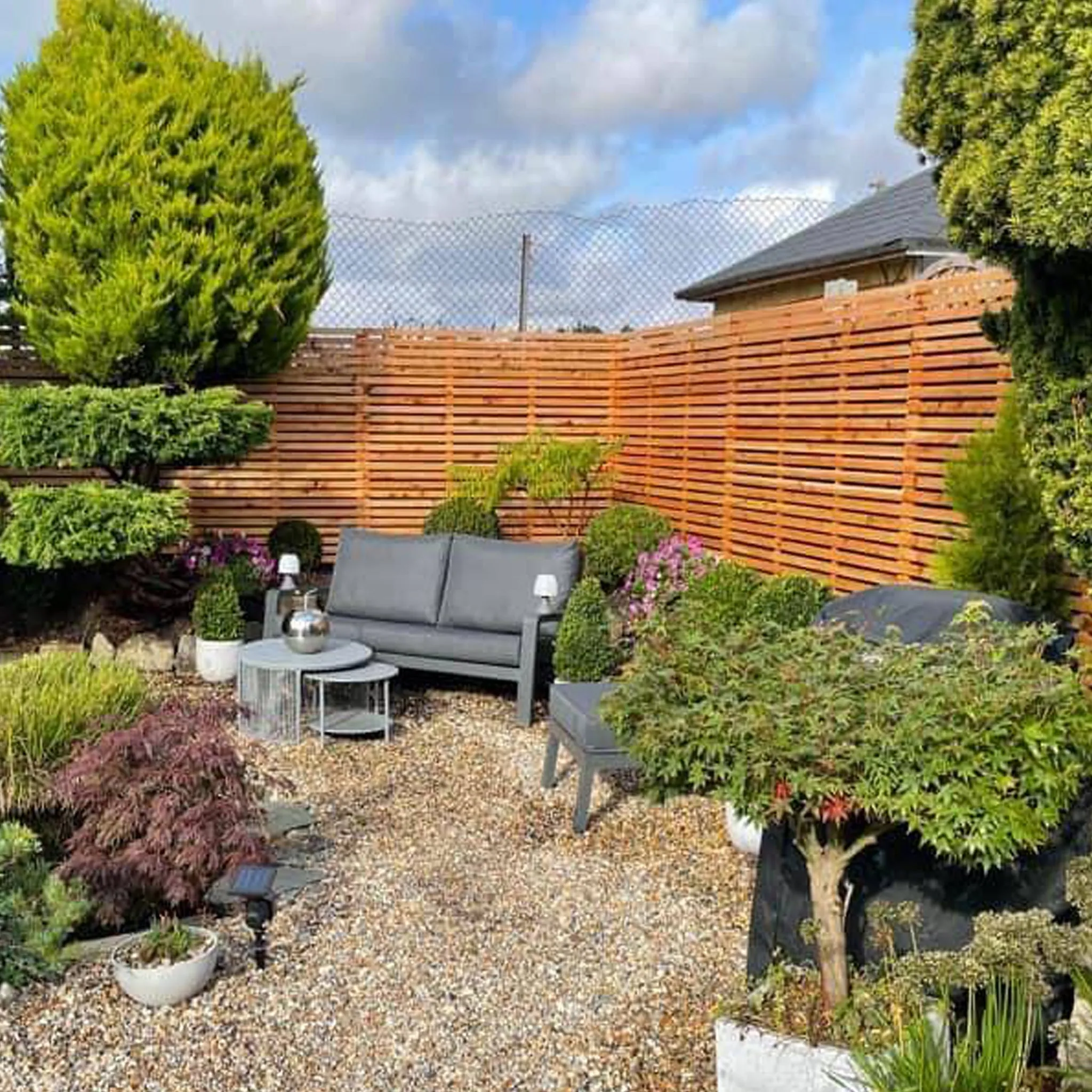 Larch Slatted Fence Panels (Horizontal)