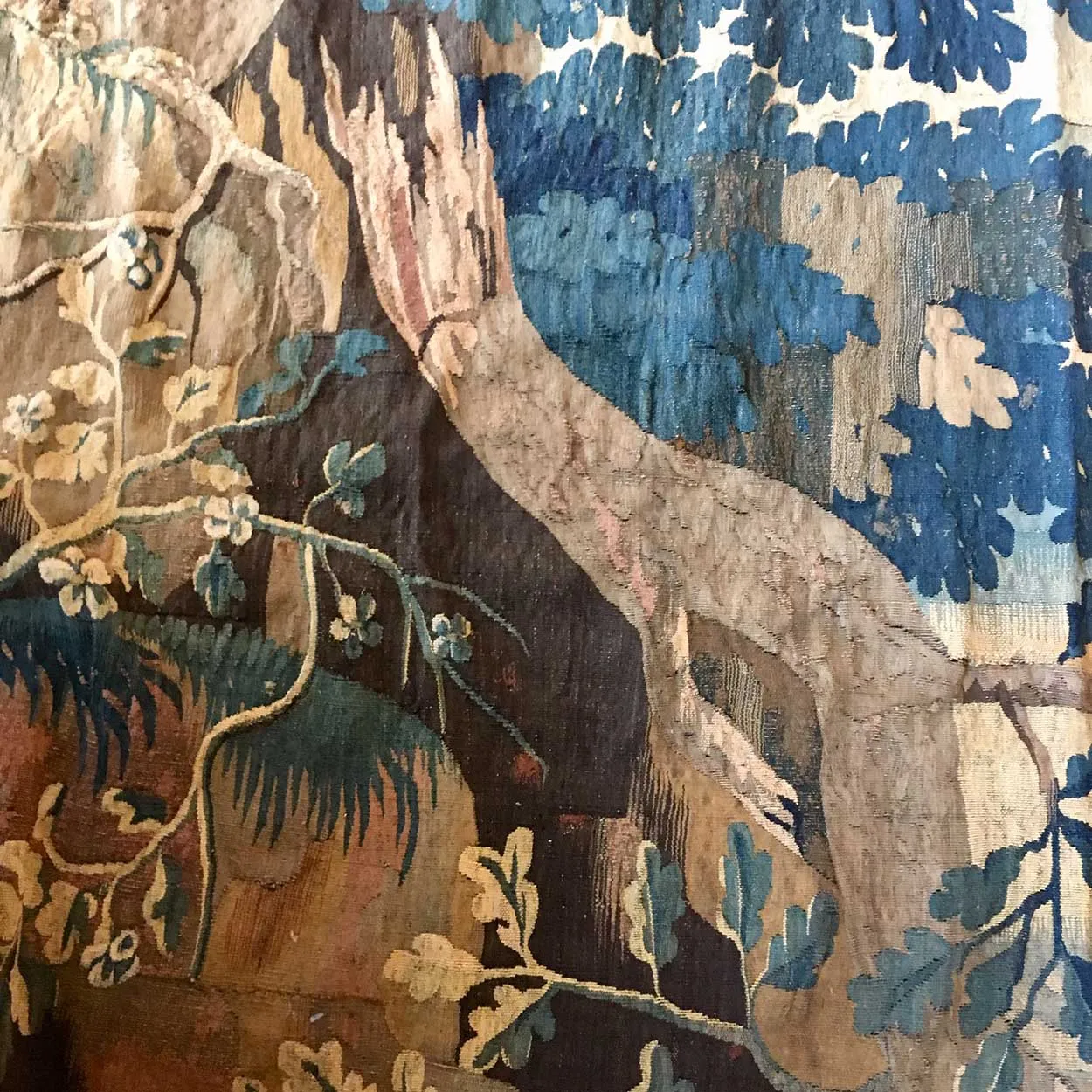 Large French/Belgian Baroque Verdure Tapestry Wall Hanging, Achilles Seducing Deidamia
