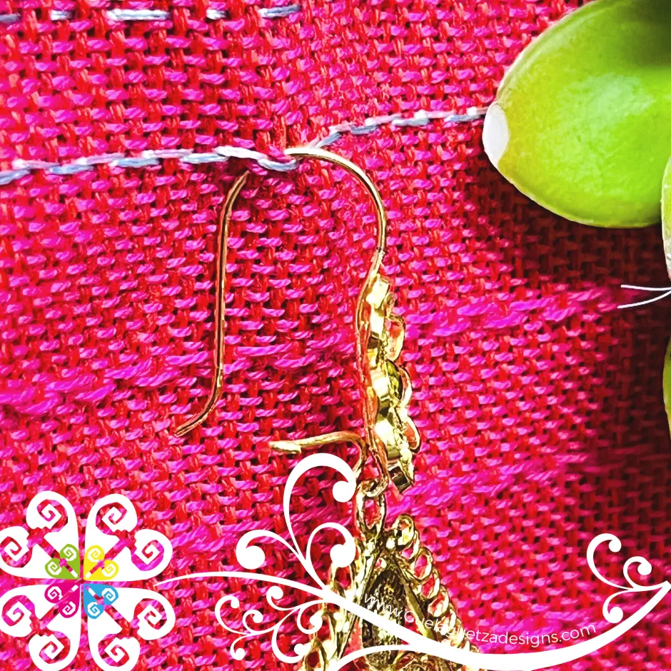Large Gold Filigrana Artisan Earrings