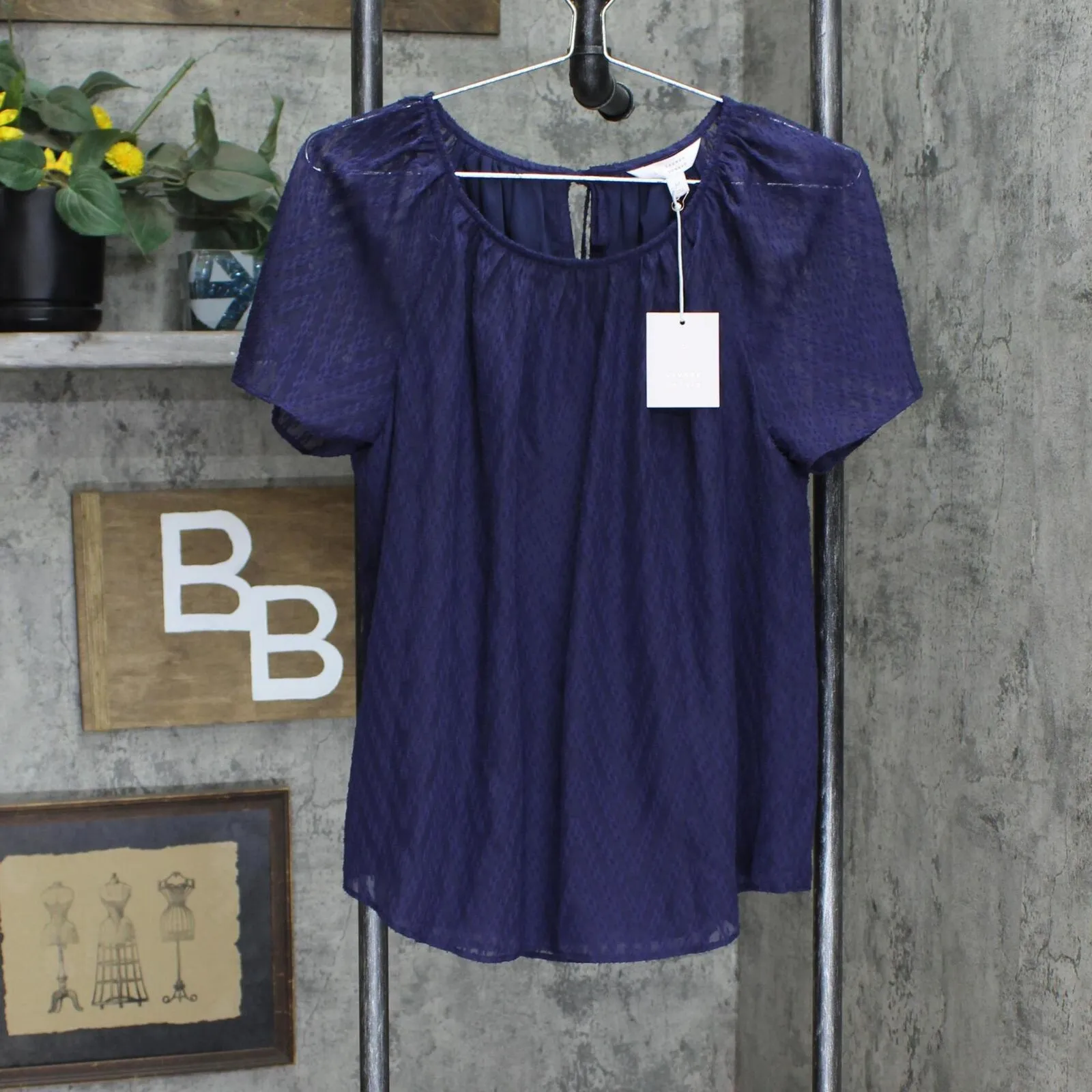 Lc Lauren Conrad Women's Flowy Shirred Top WL2UW001RS2