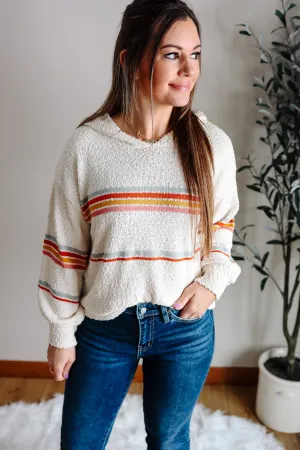 Leland Striped Hoodie - Cream Multi