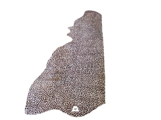 Leopard Print on Beige Cowhide PRE CUT Pieces | 12"x12", 12"x18", 12"x24" Precuts Sheets