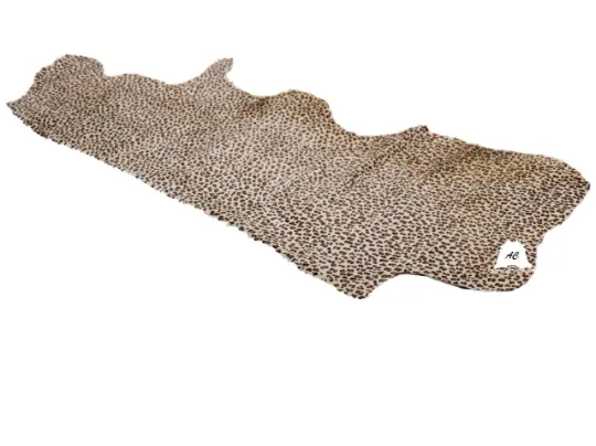 Leopard Print on Beige Cowhide PRE CUT Pieces | 12"x12", 12"x18", 12"x24" Precuts Sheets