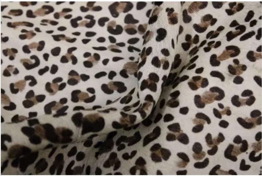 Leopard Print on Beige Cowhide PRE CUT Pieces | 12"x12", 12"x18", 12"x24" Precuts Sheets
