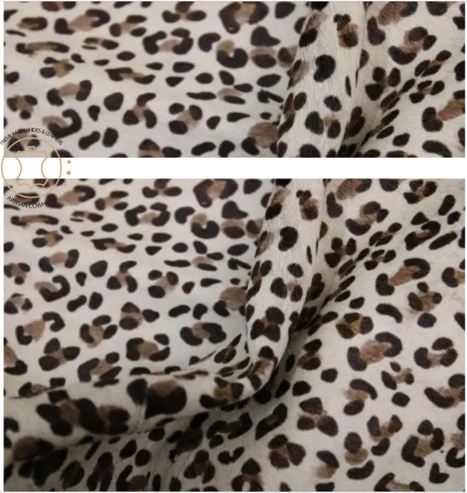 Leopard Print on Beige Cowhide PRE CUT Pieces | 12"x12", 12"x18", 12"x24" Precuts Sheets