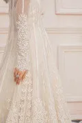 LF-PN-123-A-White | MariaB M.Luxe Fabrics | Unstitched Embroidered Fabric