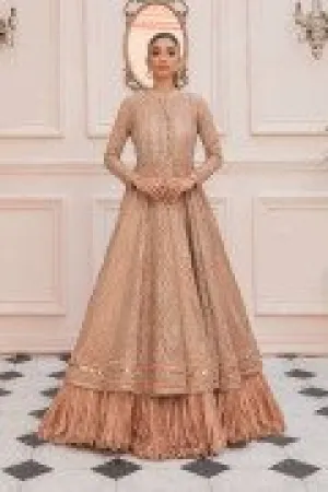 LF-PO-101-A-Peach | MariaB M.Luxe Fabrics | Unstitched Embroidered Fabric