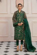 LF-ZN-122-A-Green | MariaB M.Luxe Fabrics | Unstitched Embroidered Fabric